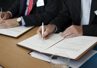 signing papers